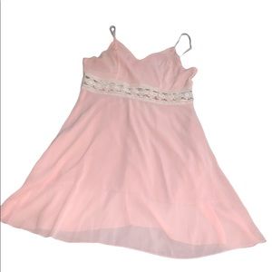 Zaful Womens Coral Pink Dress Crochet Waist